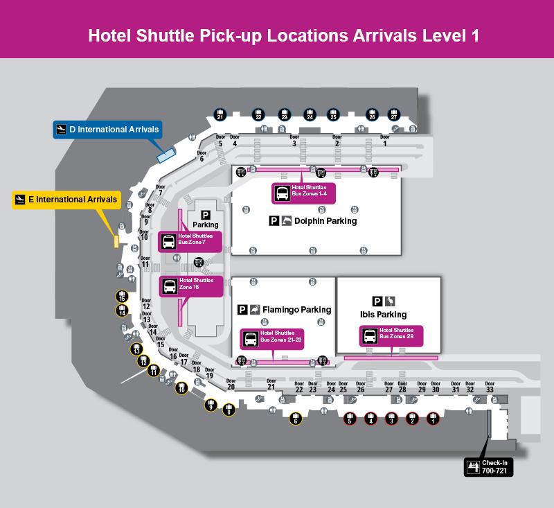 Hotel Shuttle Bus Pick Up Location Map